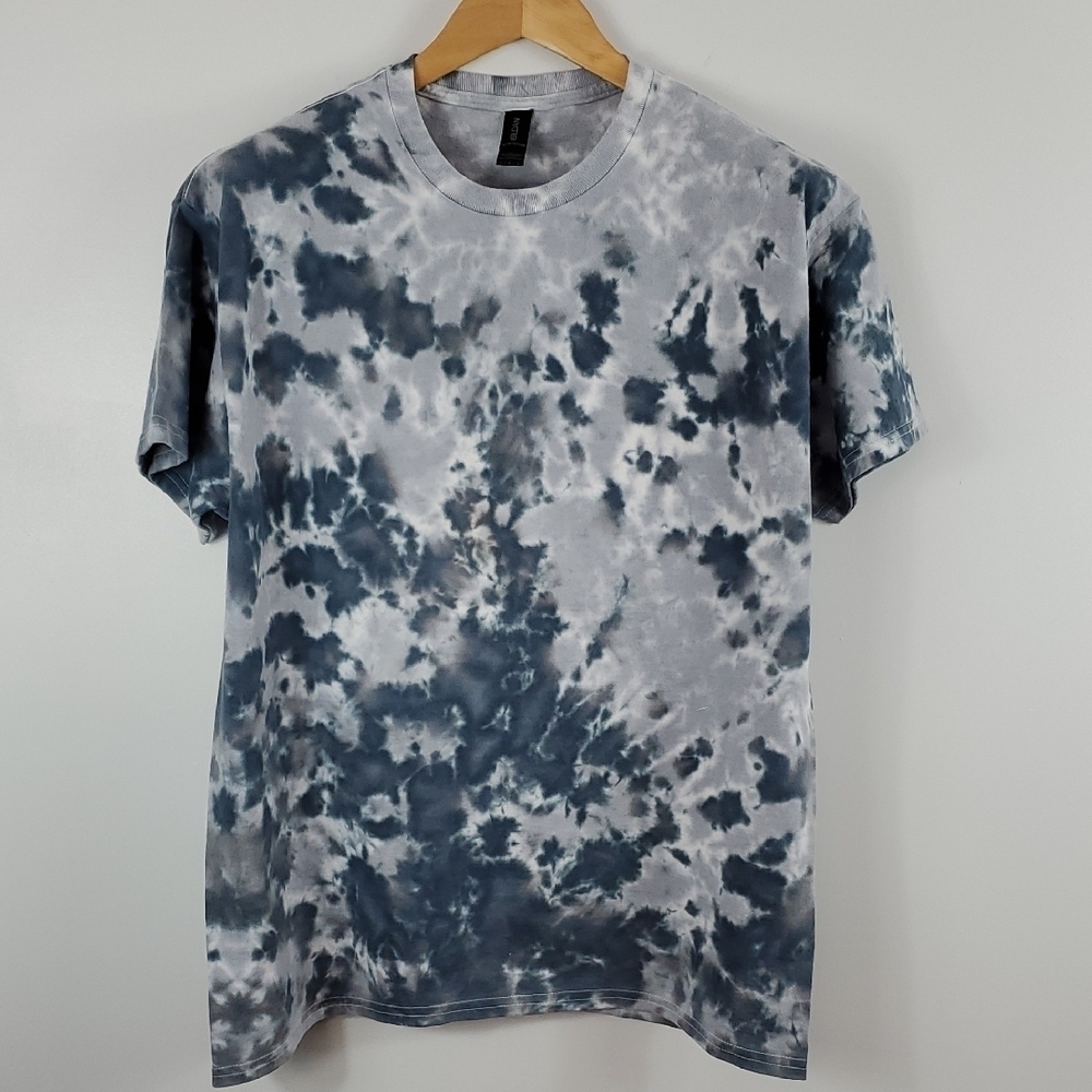 Men's Tie-Dye T-Shirt - Black and Gray